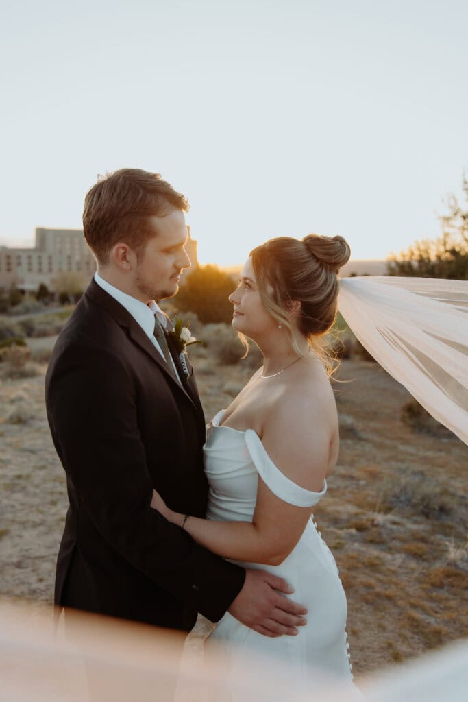 E&C Sandia Casino Wedding on a sunset day in New Mexico