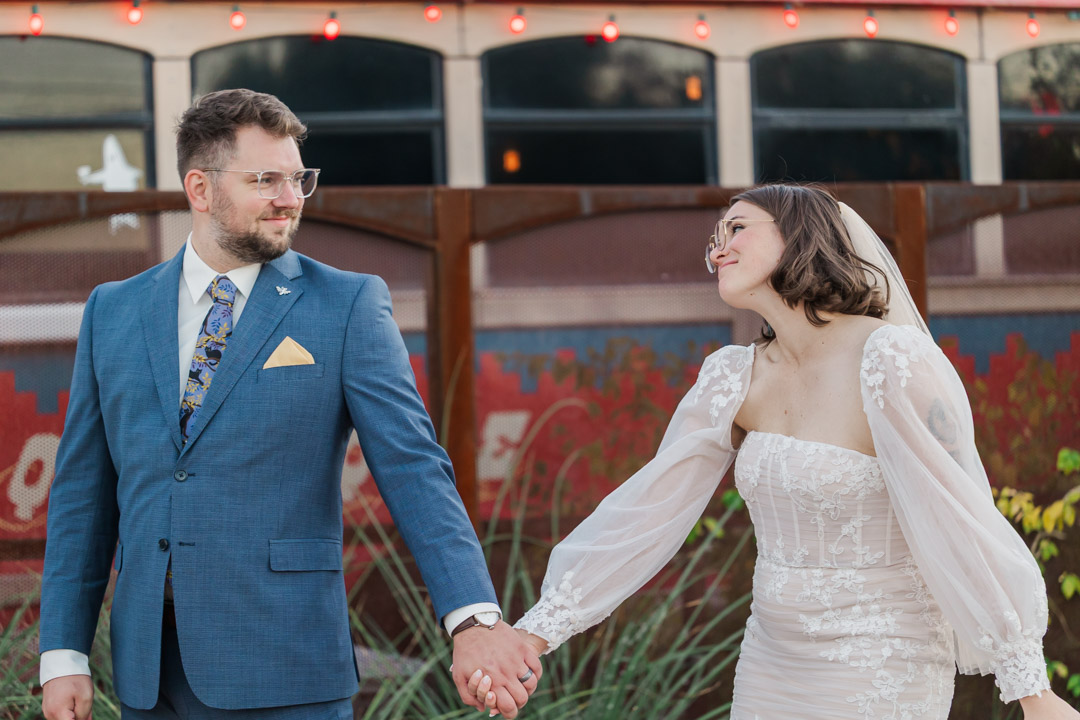 A wedding couple at Painted Lady Bed & Brew Venue